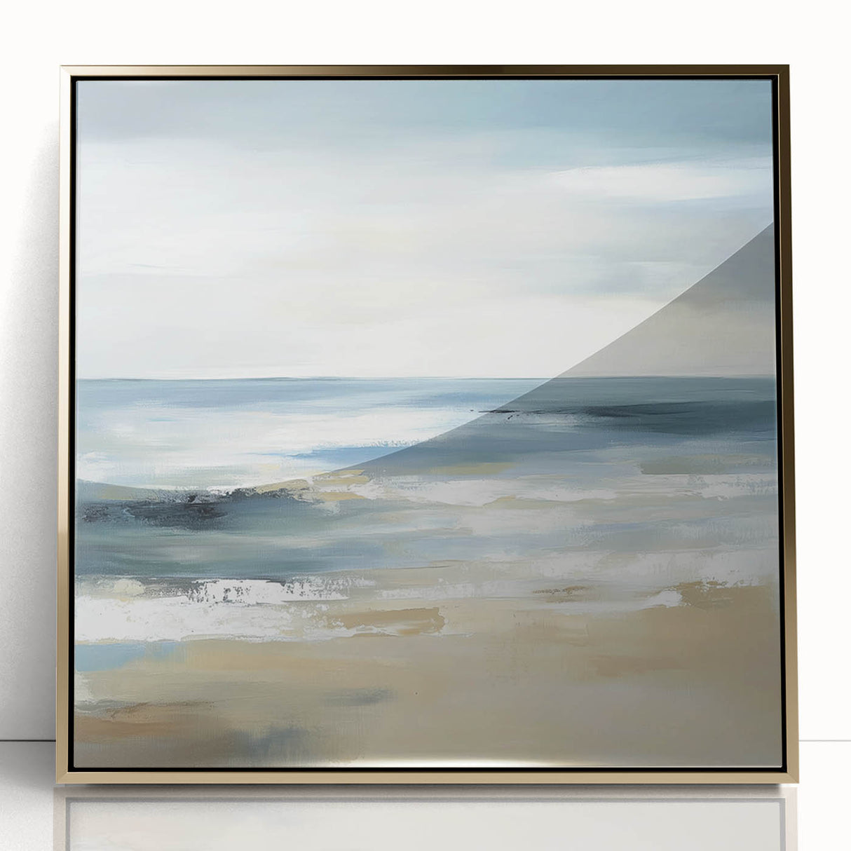 Coastal Modern Abstract Wall Art – Minimalist Ocean Canvas