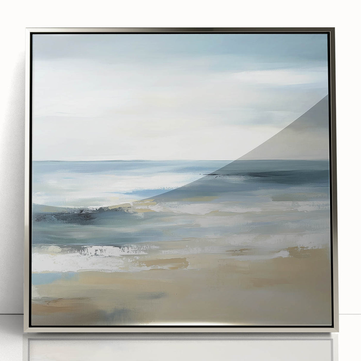 Coastal Modern Abstract Wall Art – Minimalist Ocean Canvas
