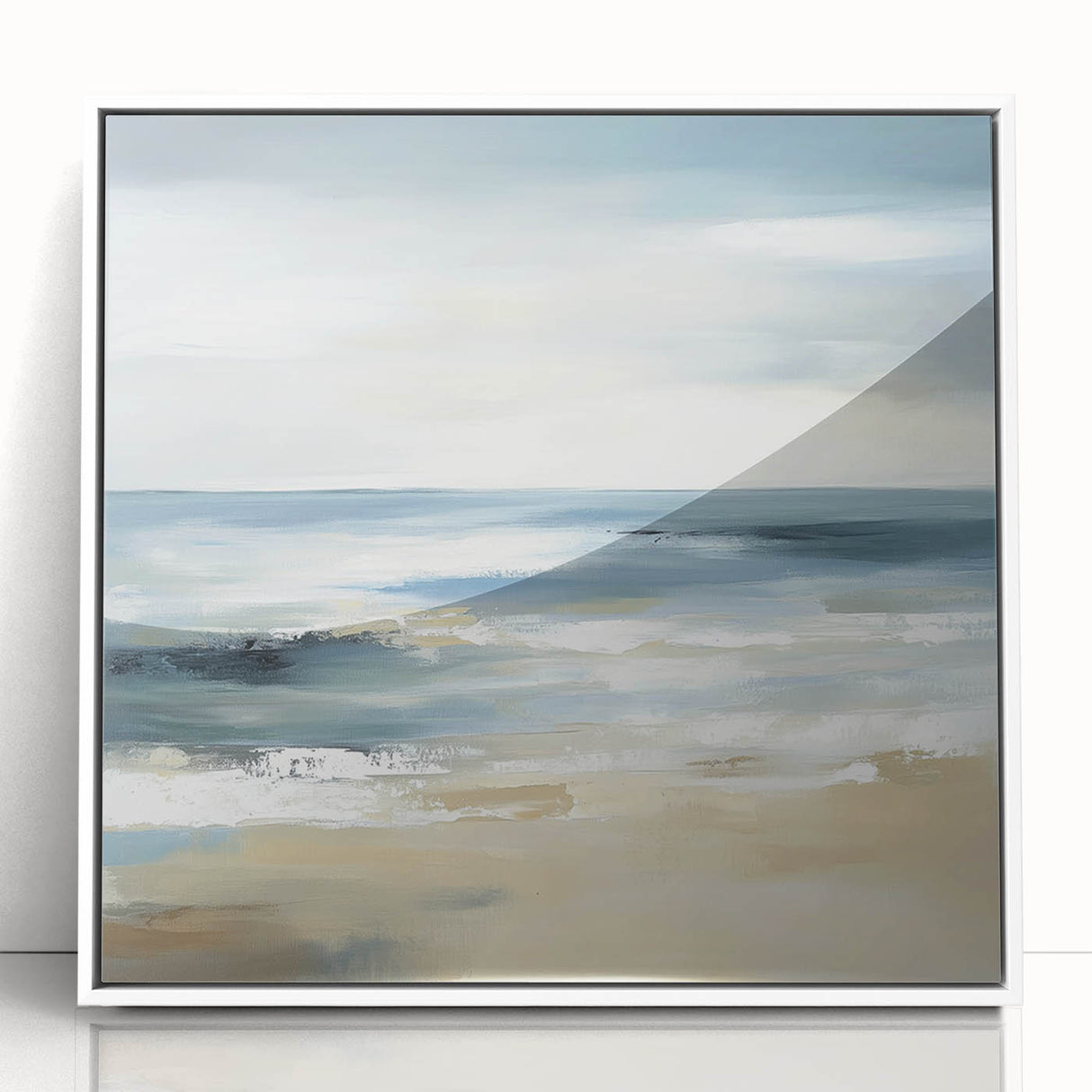 Coastal Modern Abstract Wall Art – Minimalist Ocean Canvas