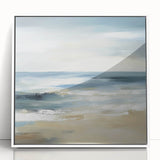 Coastal Modern Abstract Wall Art – Minimalist Ocean Canvas