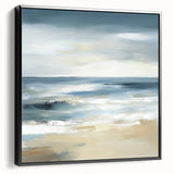 Coastal Modern Abstract Wall Art – Minimalist Ocean Canvas