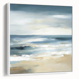 Coastal Modern Abstract Wall Art – Minimalist Ocean Canvas