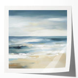 Coastal Modern Abstract Wall Art – Minimalist Ocean Canvas