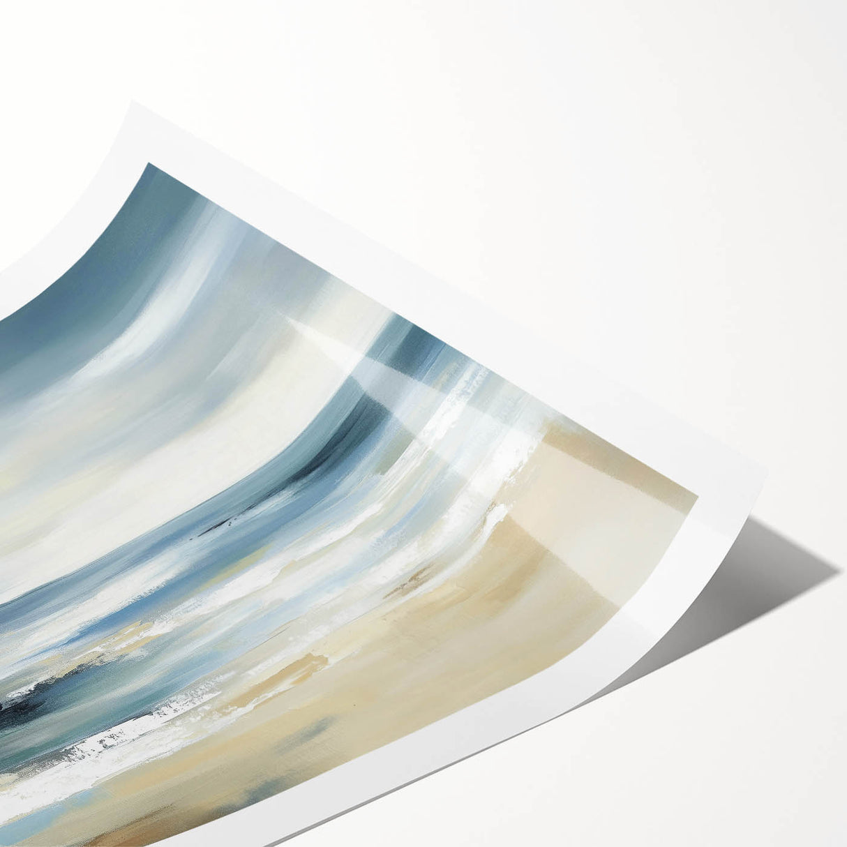 Coastal Modern Abstract Wall Art – Minimalist Ocean Canvas