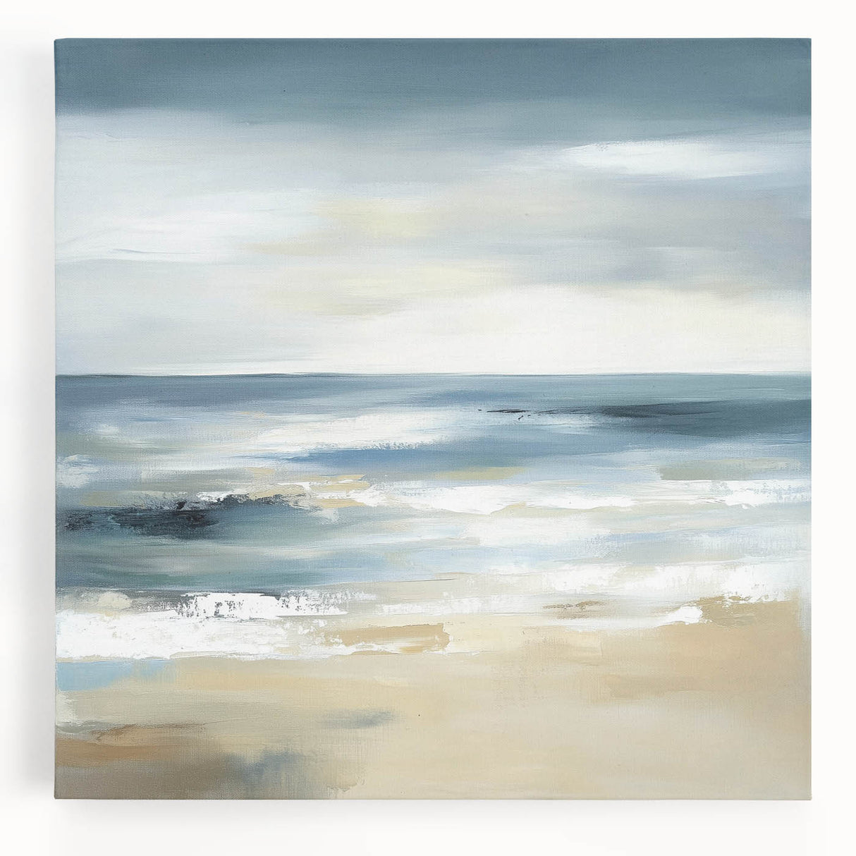 Coastal Modern Abstract Wall Art – Minimalist Ocean Canvas