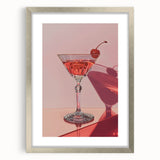 Abstract textured art print in muted grays and blues, framed in silver, ideal for bedroom wall decor.