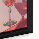 Extra large framed canvas featuring a close-up of colorful, textured food and drinks, ideal for living room decor.