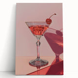 Large black and white stretched canvas featuring an assortment of food and drinks, ideal for kitchen wall art.