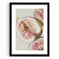 Extra large framed abstract art print featuring colorful, textured fruits, ideal for living room decor.