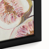 Extra large black wall art on canvas featuring a close-up of colorful, textured fruits, ideal for living room decor.