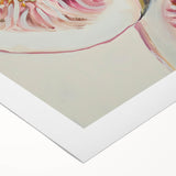 Art deco poster featuring an array of vibrant fruits on rolled canvas, suited for dining room wall art.