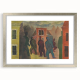 Modern Urban Street Scene Wall Art - Colorful Abstract Cityscape Decor
