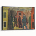 Modern Urban Street Scene Wall Art - Colorful Abstract Cityscape Decor