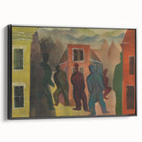 Modern Urban Street Scene Wall Art - Colorful Abstract Cityscape Decor