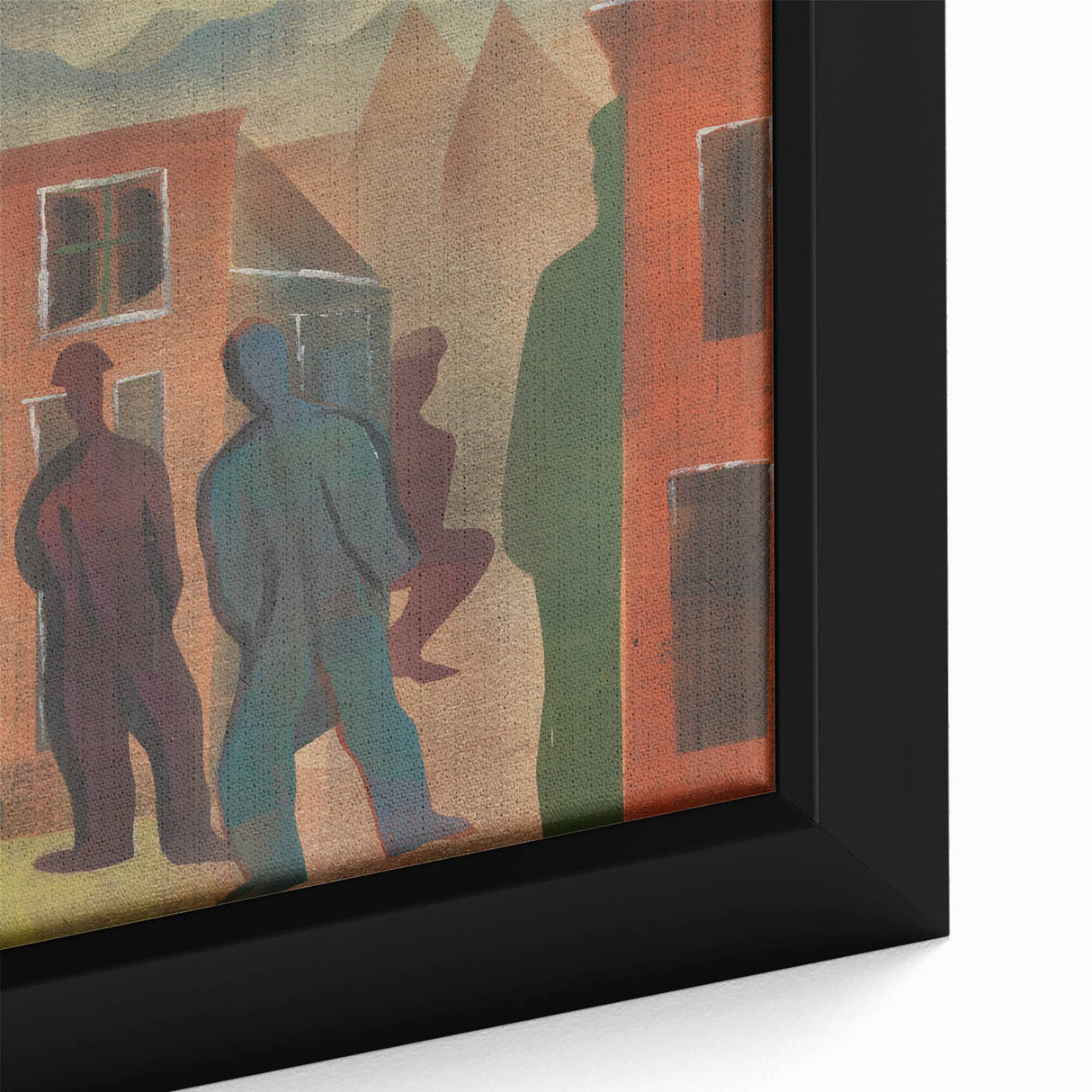 Modern Urban Street Scene Wall Art - Colorful Abstract Cityscape Decor