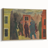 Modern Urban Street Scene Wall Art - Colorful Abstract Cityscape Decor
