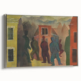 Modern Urban Street Scene Wall Art - Colorful Abstract Cityscape Decor