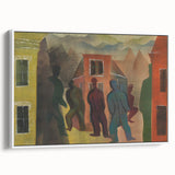 Modern Urban Street Scene Wall Art - Colorful Abstract Cityscape Decor
