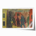 Modern Urban Street Scene Wall Art - Colorful Abstract Cityscape Decor