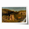Classical Realism Painting - Young Ladies in Countryside Scene by Courbet