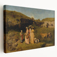 Classical Realism Painting - Young Ladies in Countryside Scene by Courbet