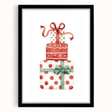Festive Gift Stack Girls Room Wall Art – Kids Room Art Print
