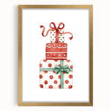 Festive Gift Stack Girls Room Wall Art – Kids Room Art Print