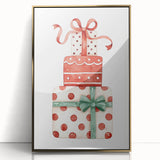 Festive Gift Stack Girls Room Wall Art – Kids Room Art Print