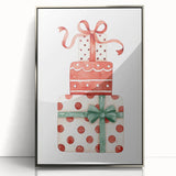 Festive Gift Stack Girls Room Wall Art – Kids Room Art Print