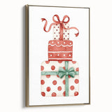 Festive Gift Stack Girls Room Wall Art – Kids Room Art Print