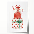 Festive Gift Stack Girls Room Wall Art – Kids Room Art Print