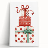 Festive Gift Stack Girls Room Wall Art – Kids Room Art Print