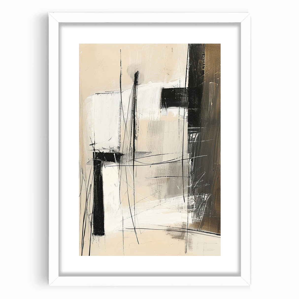 Custom Dining Room Wall Decor – Abstract Neutral Tone Art