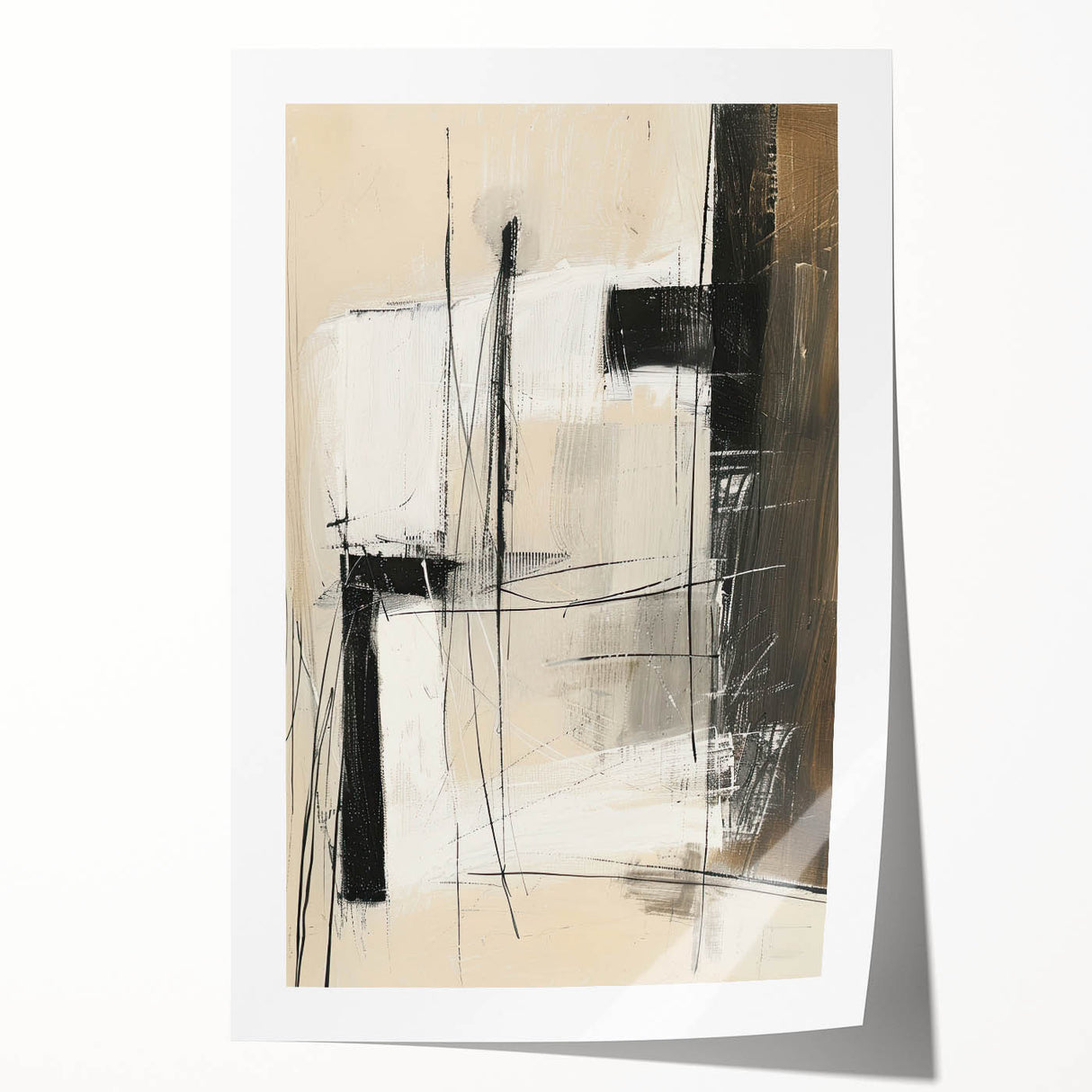 Custom Dining Room Wall Decor – Abstract Neutral Tone Art