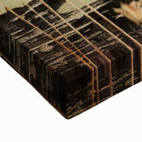 Serene Lotus Wall Art – Gold & Brown Modern Canvas Print