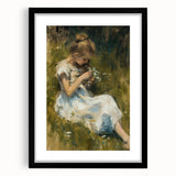 Abstract figurative art frame showcasing a black mat finish, emphasizing modern design elements. Ideal for contemporary home decor or gallery display.