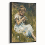 Abstract figurative framed canvas art showcasing dynamic shapes and bold colors, presented in a sleek black frame, ideal for modern home decor.