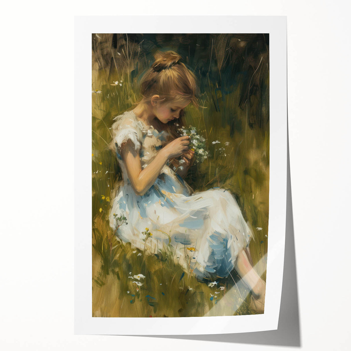 Abstract figurative rolled print showcasing vibrant colors and dynamic shapes, ideal for modern home decor, packaged securely in a protective tube.