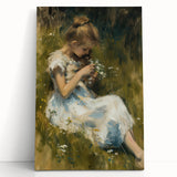 Abstract figurative art on stretched canvas, showcasing vibrant colors and dynamic shapes, leaning against a white wall, perfect for modern home decor.