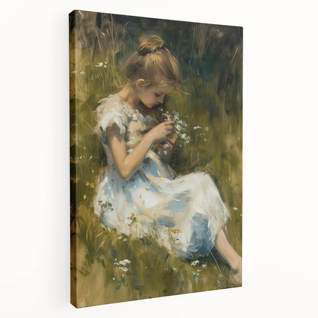 Abstract figurative stretched canvas artwork displaying vibrant colors and dynamic shapes, showcased in a side view to highlight its depth and texture. Ideal for modern decor enthusiasts seeking unique wall art to enhance their living space.