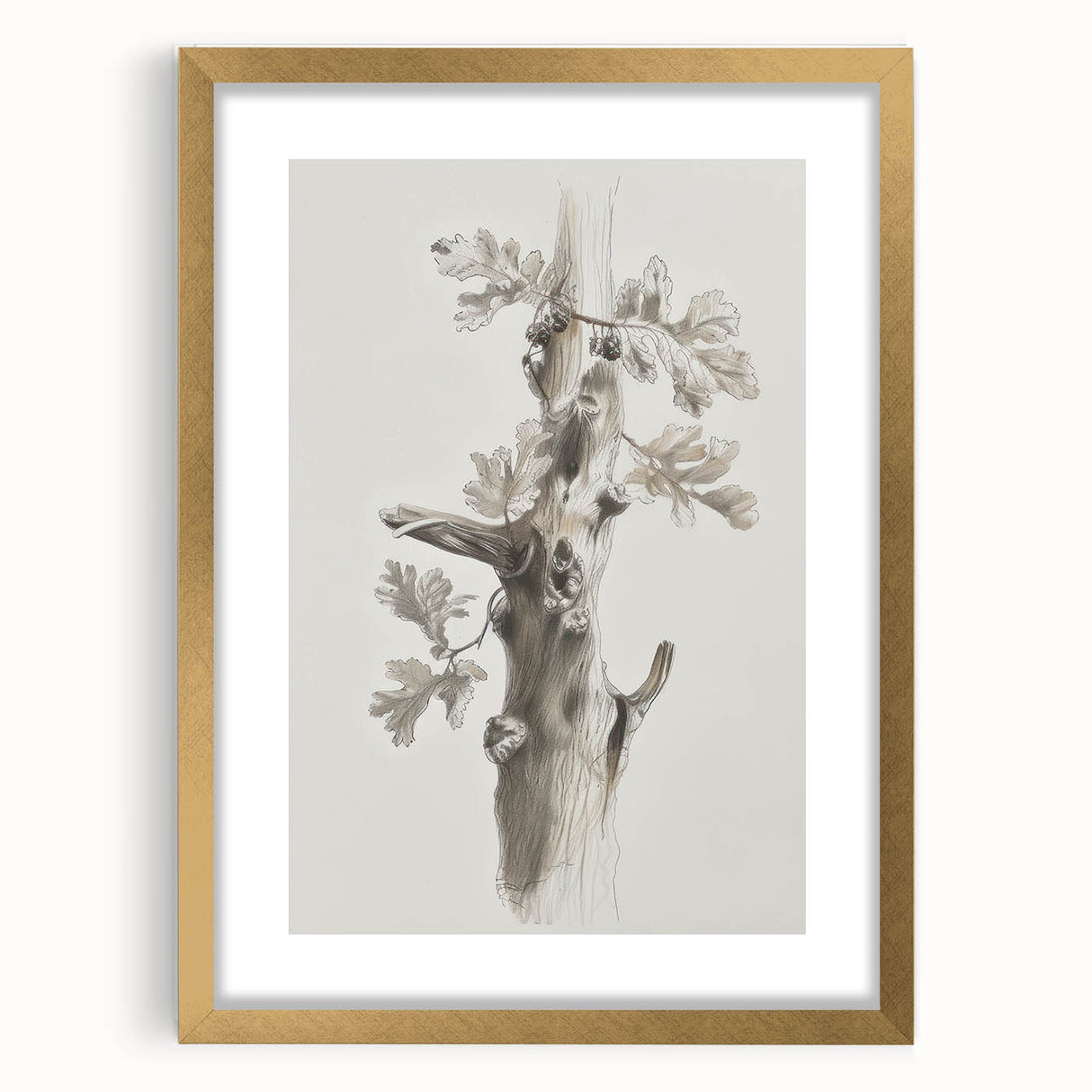 Elegant abstract floral artwork framed with a gold matte, showcasing vibrant colors and intricate details, perfect for modern home decor.