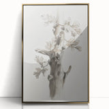 Framed acrylic artwork showcasing vibrant abstract floral designs with gold accents, perfect for contemporary home decor. Ideal for adding elegance to any room.