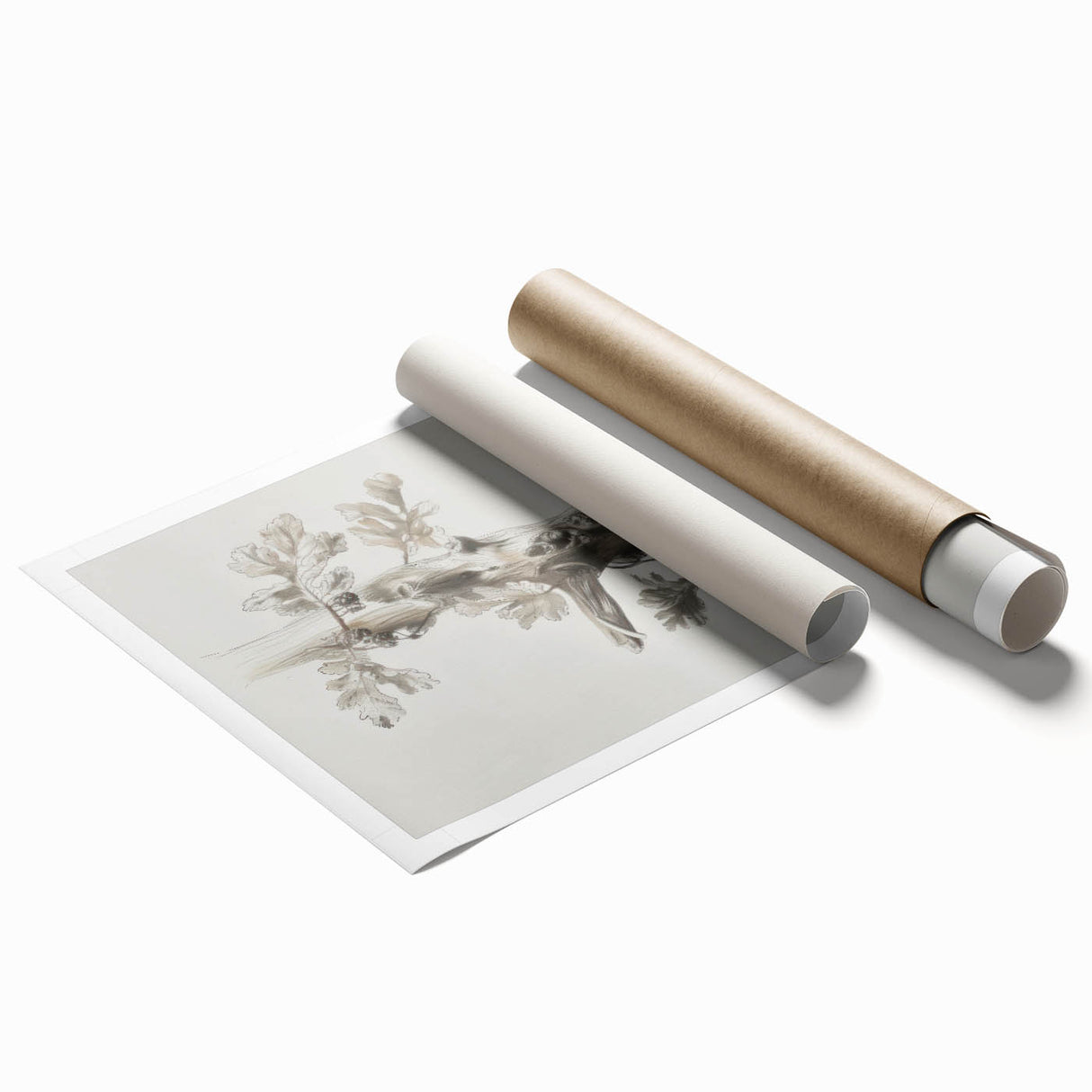 Vibrant abstract floral rolled print showcasing a blend of bold colors and intricate patterns, ideal for modern home decor, delivered in protective packaging.