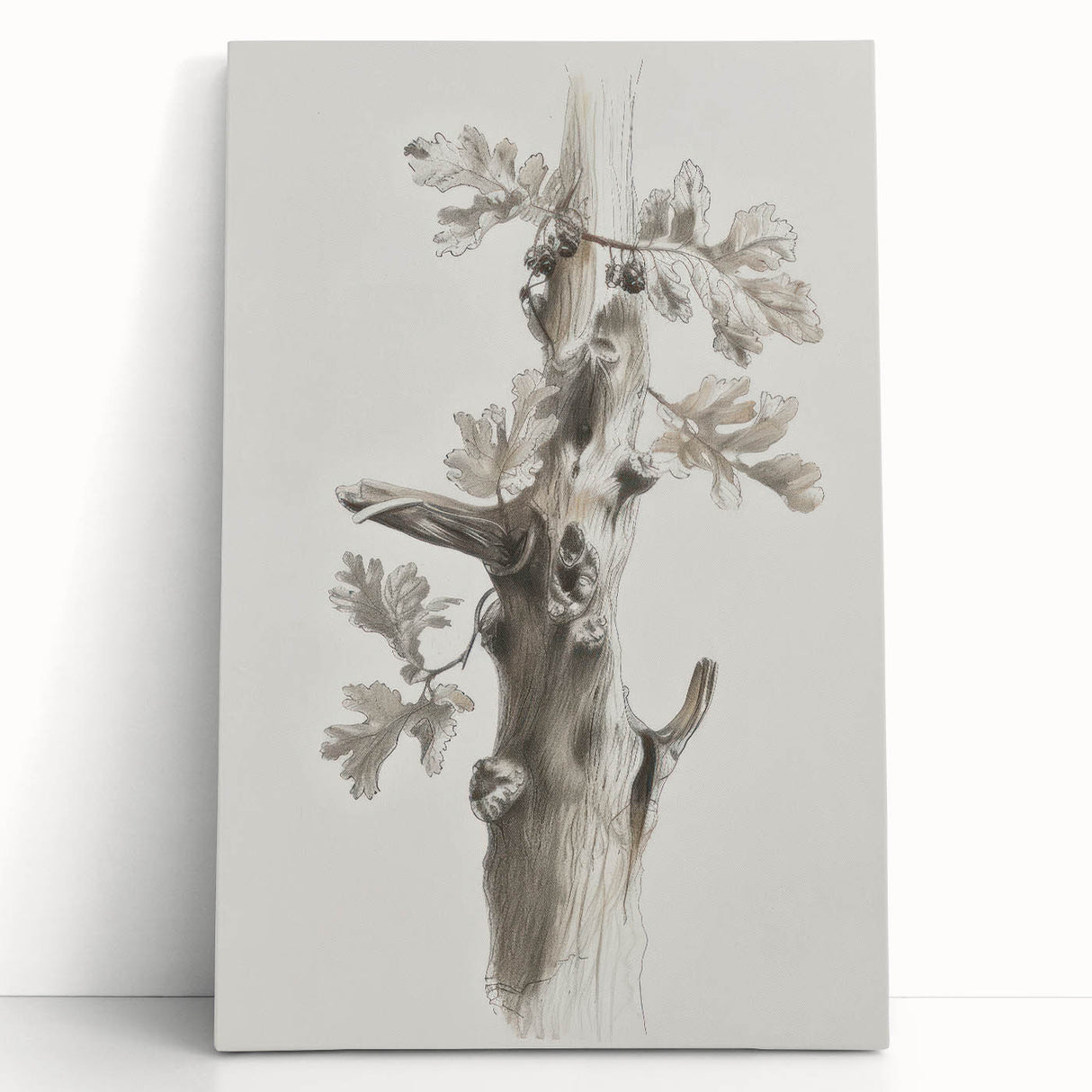 Abstract floral design stretched canvas leaning against a wall, showcasing vibrant colors and intricate patterns, ideal for modern home decor.