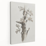 Abstract floral stretched canvas artwork showcasing vibrant colors and intricate designs, ideal for home decor, displayed from a side view. Perfect for adding a modern touch to living spaces.