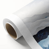 Modern Monochrome Abstract Wall Art – Navy and Silver Canvas