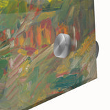Expressionist Art - Rainbow Over a Village Abstract Landscape Wall Art