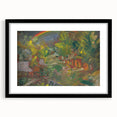 Expressionist Art - Rainbow Over a Village Abstract Landscape Wall Art