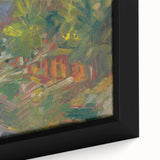 Expressionist Art - Rainbow Over a Village Abstract Landscape Wall Art