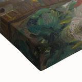 Expressionist Art - Rainbow Over a Village Abstract Landscape Wall Art